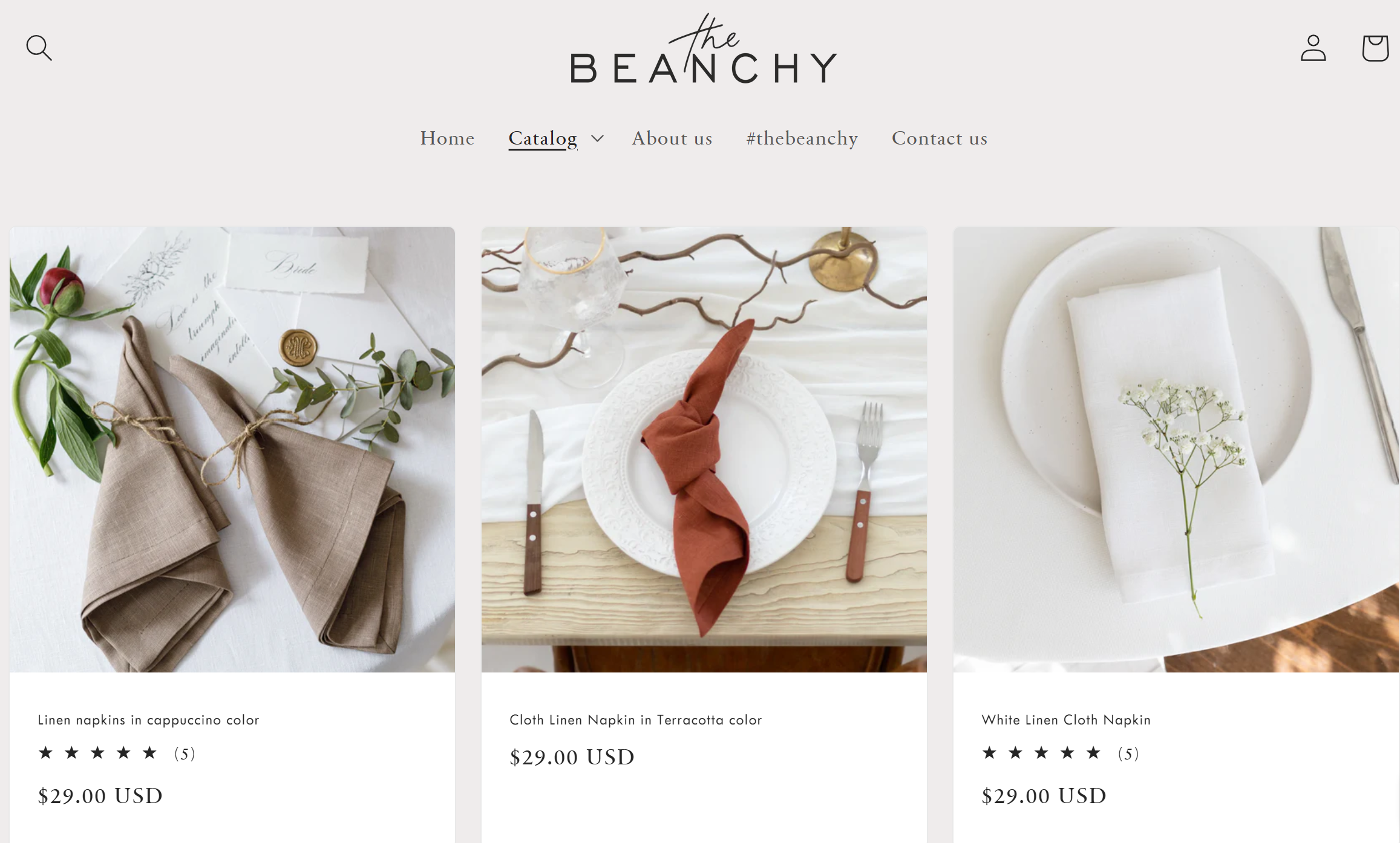 Linen fabric napkins are a go to for day to day activities. Photo courtesy: The Beanchy.